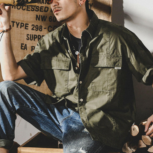 Tooling Half-sleeved Top Loose Shirt P0120