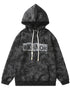 Fake Suede Print Hoodie P0667