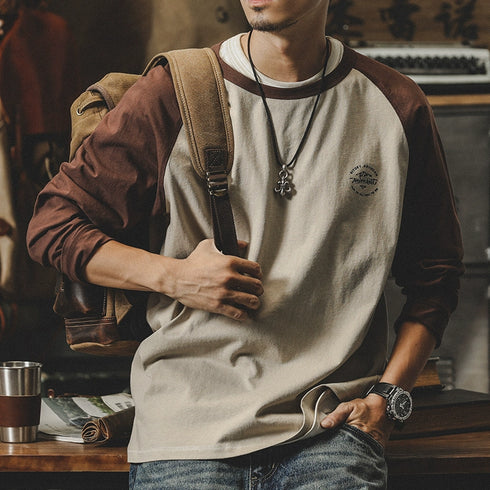 American Long-sleeved T-shirt Men's P0340