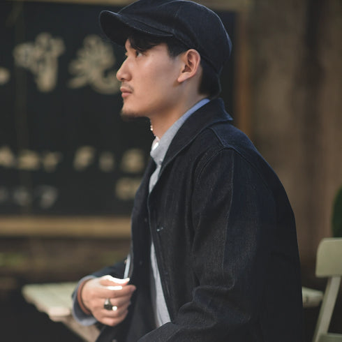 British Denim Newsboy Cap P0583