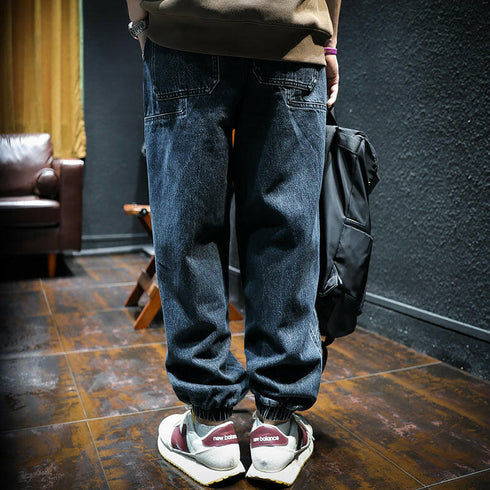 Side Stitch Loose Jeans P0036.