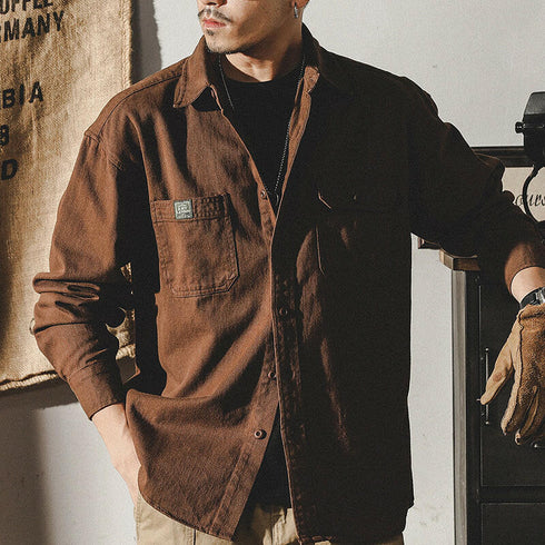 Pocket Long-sleeved Shirt P0082.