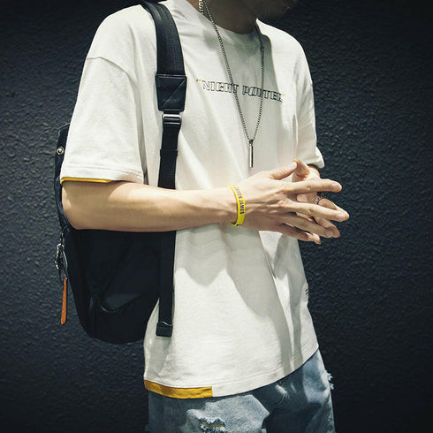 Fake Two-piece Half-sleeved T-shirt P0139