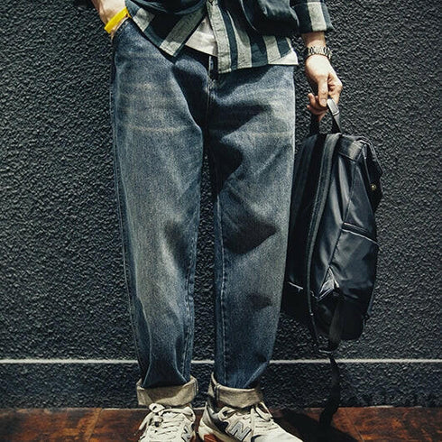 Straight All-match Men's Jeans P0022.