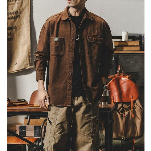 Pocket Long-sleeved Shirt P0082.