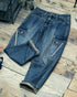 Side Flap Work Detail Denim Jeans P0381