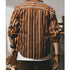 Retro Striped Color Matching Shirt P0093