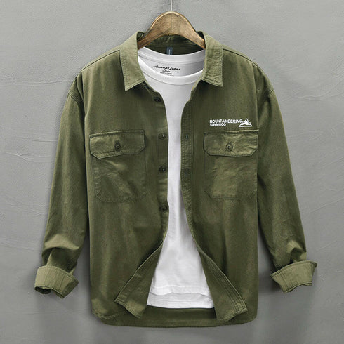 Tooling Casual Back Print Shirt P0123