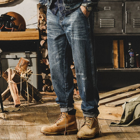 Jeans Men's Loose Straight P0696