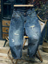 Broken Hole Loose Straight Jeans P0455