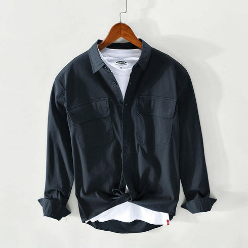 Chest Pockets Long-sleeved Shirt P0079.