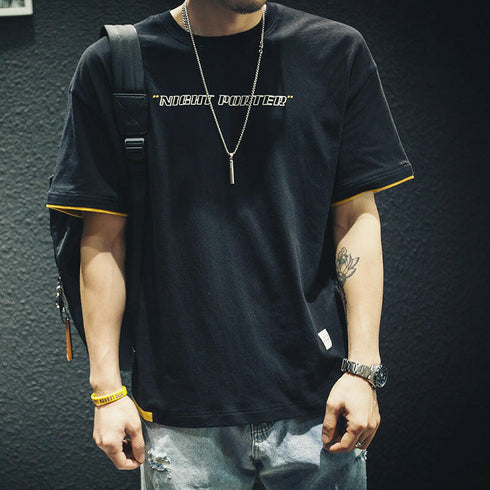 Fake Two-piece Half-sleeved T-shirt P0139