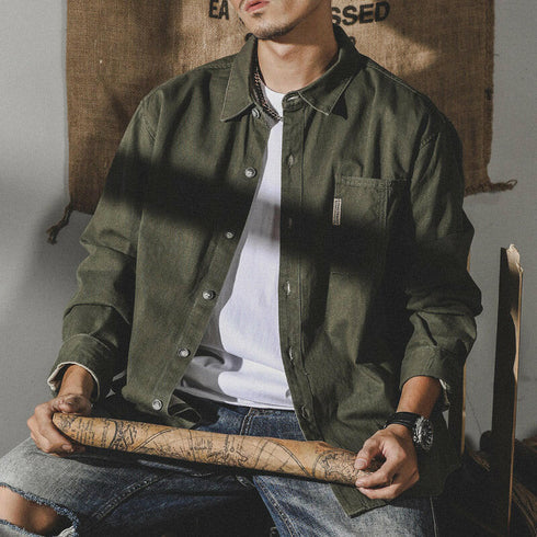 Long-sleeved Cotton Shirt P0080.