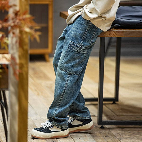 American Straight Jeans Loose Pants P0519