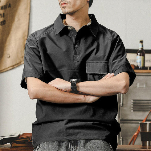 Half-sleeved Simple Polo Shirt P0131