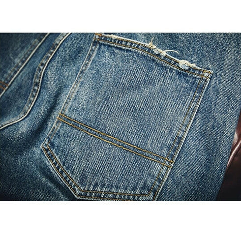 Side Pocket Straight Jeans P0018.