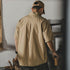 Tooling Short-sleeved Beige Shirt P0135