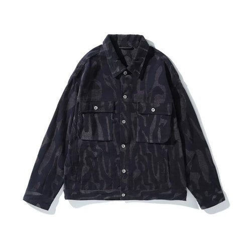 Printed Denim Loose Large Size Casual Jacket P0422