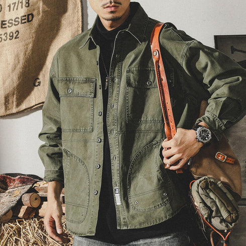 Retro Casual Pocket Design Jacket P0126