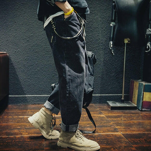 Black All-match Jeans P0021.