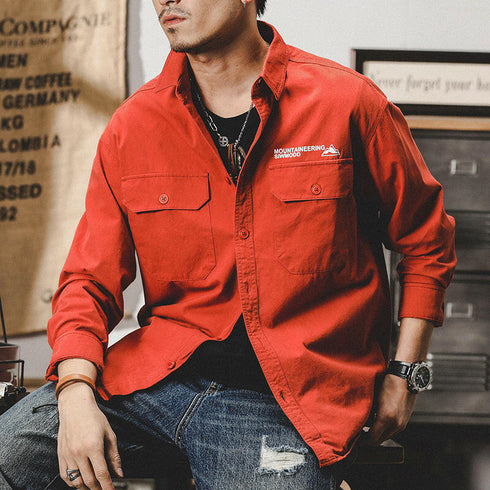 Tooling Casual Back Print Shirt P0123