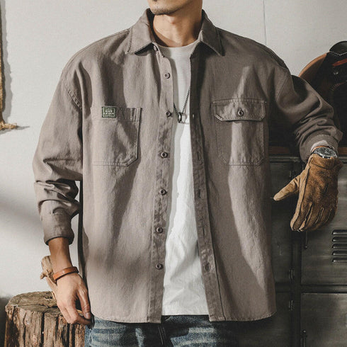 Pocket Long-sleeved Shirt P0082.