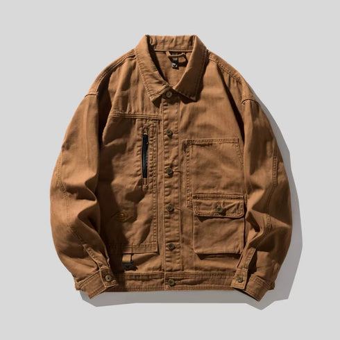 Cotton Loose Multi-pocket Jacket P0502