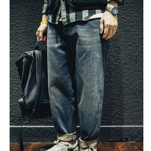 Straight All-match Men's Jeans P0022.