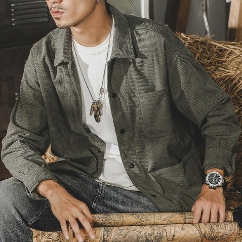 Houndstooth Long-sleeved Shirt P0130