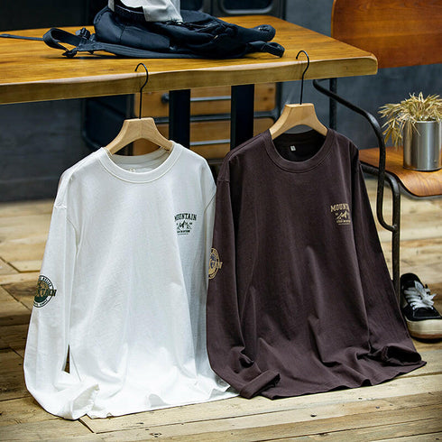 Long-Sleeved Loose Tide Bottoming T-shirt P0483