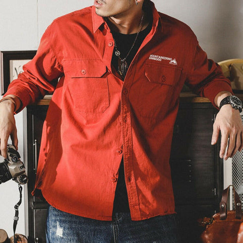 Tooling Casual Back Print Shirt P0123