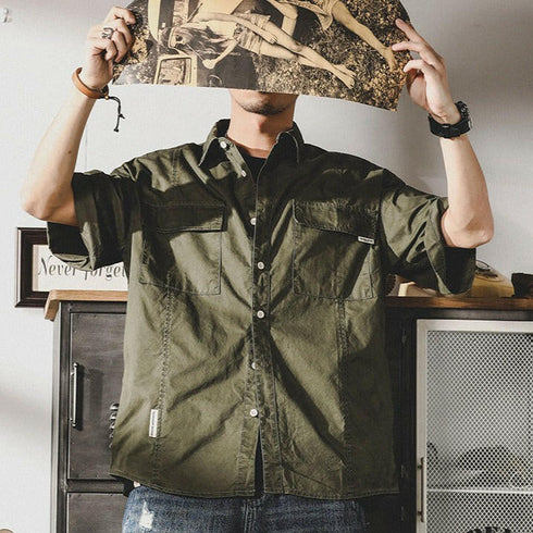 Tooling Half-sleeved Top Loose Shirt P0120