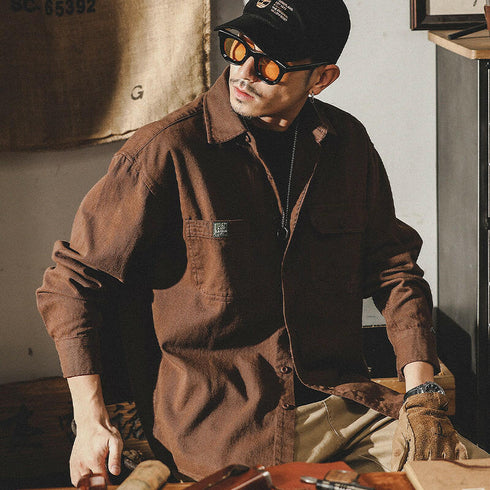 Pocket Long-sleeved Shirt P0082.