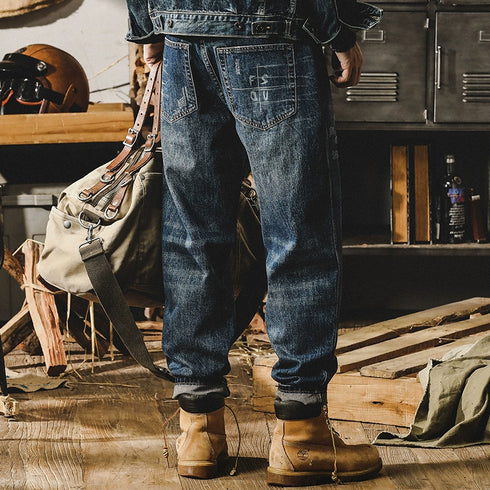 Jeans Men's Loose Straight P0696