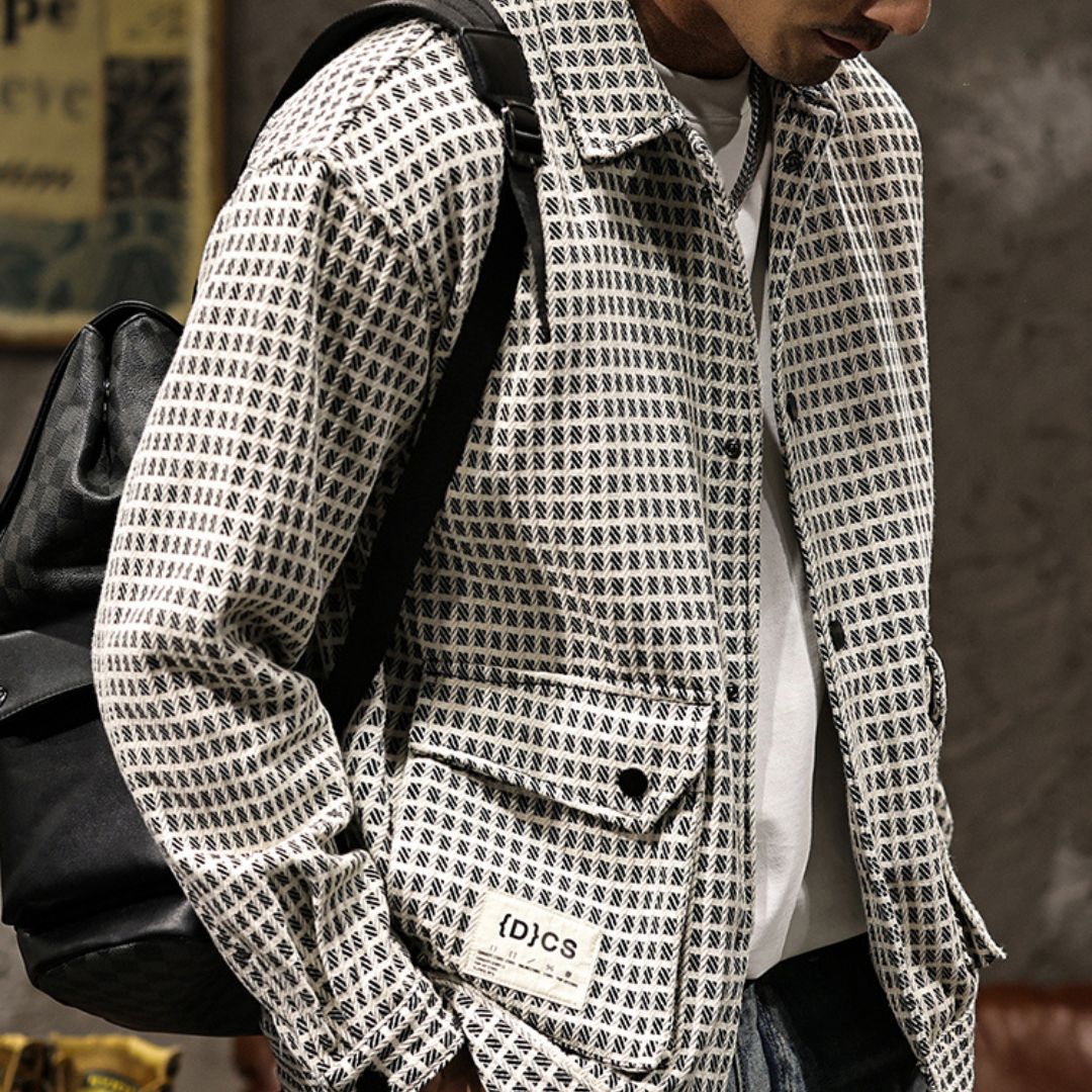 Lapel Check Jacket P1068 – PEAK BLUE (ピークブルー)