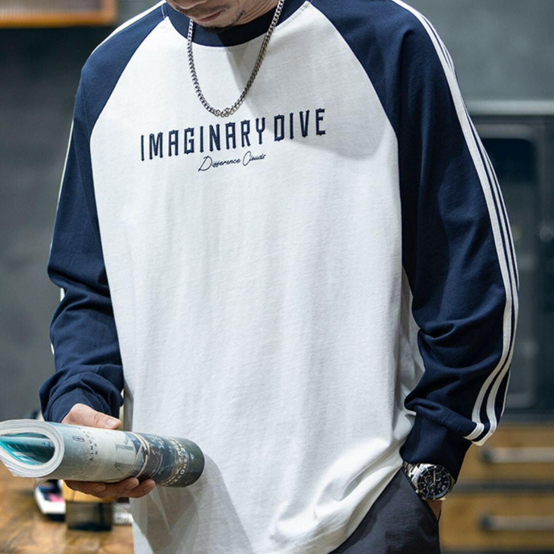 RAGLAN LONG TEE – PEAK BLUE (ピークブルー)