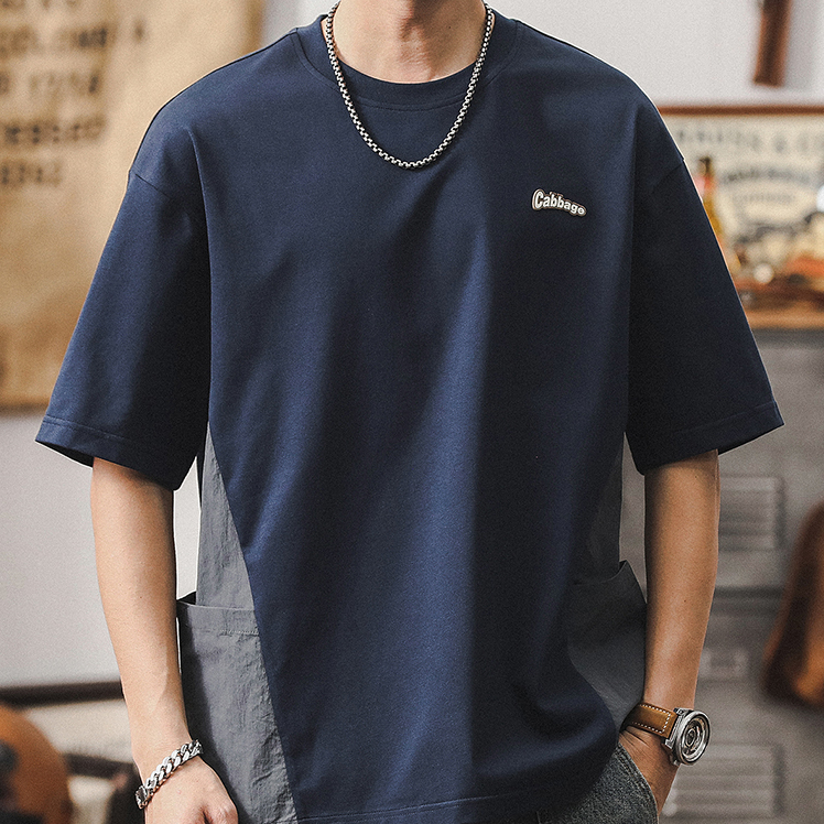 Tops Half Sleeve Clothes P0973 – PEAK BLUE (ピークブルー)