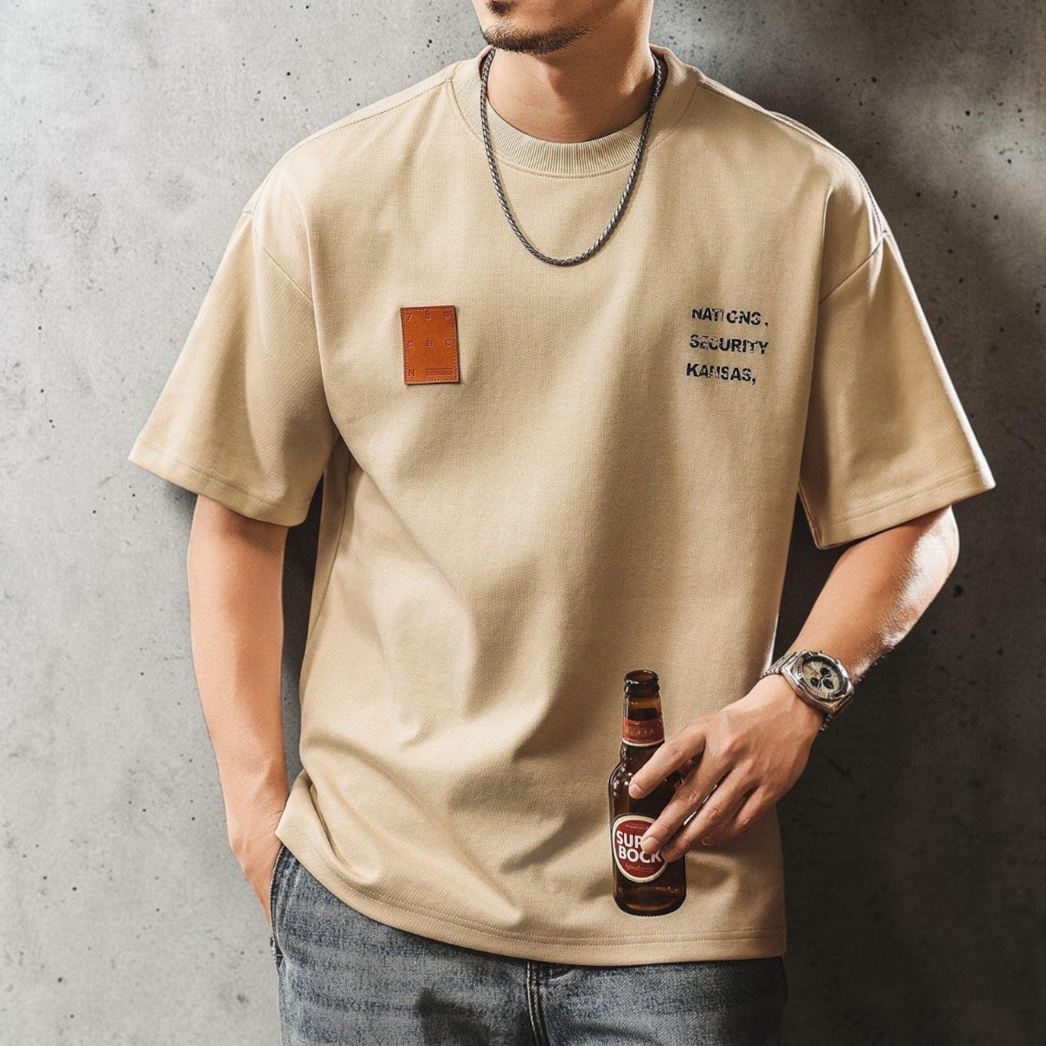 OUTLET/即納】スクエアパッチプリント半袖Tシャツ P2163 – PEAK BLUE