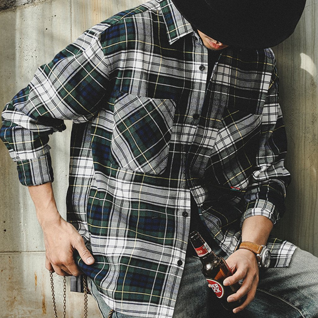 極美品 タグ付き 直近モデル CHECK POCKET OVER SHIRT White Loose Fit Shirt with Pocket Detail Online Shopping