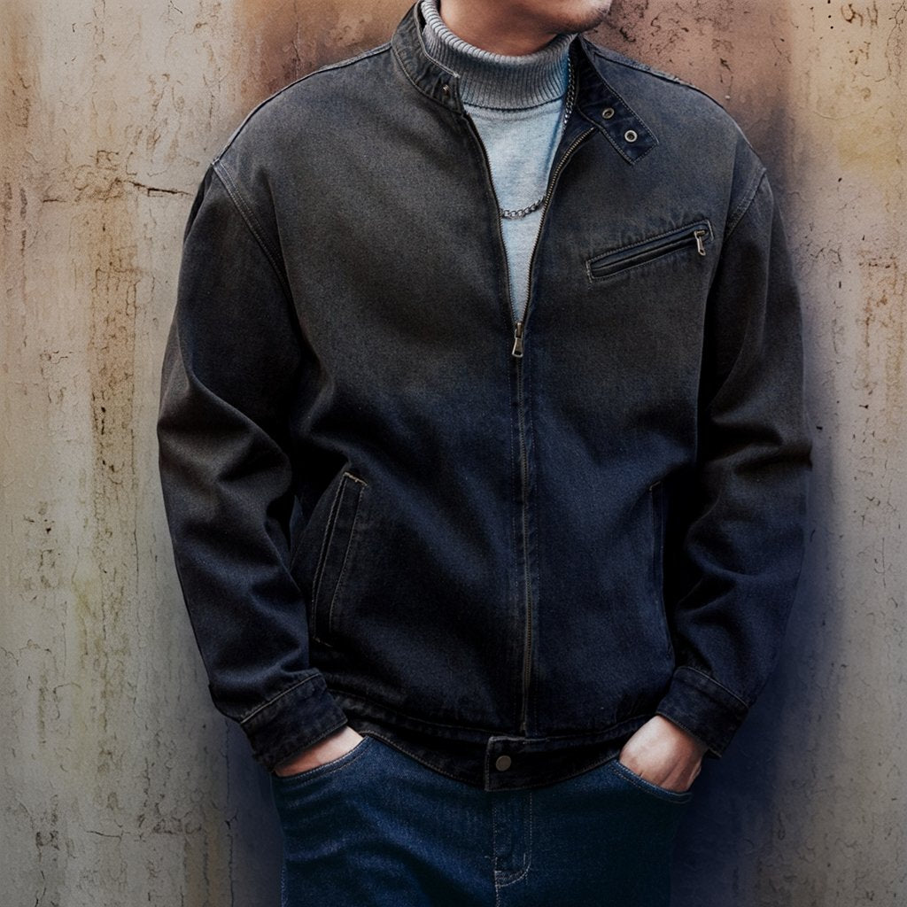 Classic Zip Denim Jacket P1803 – PEAK BLUE (ピークブルー)